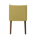 2-Piece Space-Saving Dining Chair Set with Walnut Frame and Linen Upholstery - Available in Multiple Colors