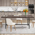 70.9-Inch Rustic Rectangle Dining Table with Metal Tube Frame