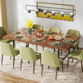 70.9-Inch Rustic Rectangle Dining Table with Metal Tube Frame