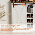 47-Inch Coffee Bar Sideboard Buffet Cabinet with 20-Color LED Lighting and 6.5FT Power Outlet