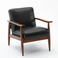 Greyson Living Anna Faux Leather Accent Chair with Wood Base
