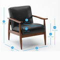 Greyson Living Anna Faux Leather Accent Chair with Wood Base