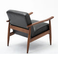 Greyson Living Anna Faux Leather Accent Chair with Wood Base