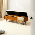 Dolly Mid-Century Tufted Storage Bench with Unique 45-Degree Splicing Design by HULALA HOME