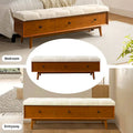 Dolly Mid-Century Tufted Storage Bench with Unique 45-Degree Splicing Design by HULALA HOME