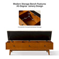 Dolly Mid-Century Tufted Storage Bench with Unique 45-Degree Splicing Design by HULALA HOME