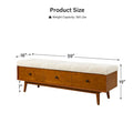 Dolly Mid-Century Tufted Storage Bench with Unique 45-Degree Splicing Design by HULALA HOME