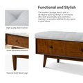 Dolly Mid-Century Tufted Storage Bench with Unique 45-Degree Splicing Design by HULALA HOME