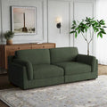 Contemporary 90-Inch Deep Seat Corduroy Loveseat