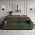 Contemporary 90-Inch Deep Seat Corduroy Loveseat