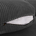 Contemporary 90-Inch Deep Seat Corduroy Loveseat