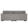 Contemporary 90-Inch Deep Seat Corduroy Loveseat