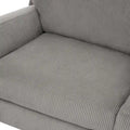 Contemporary 90-Inch Deep Seat Corduroy Loveseat