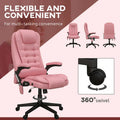 HOMCOM High Back Massage Office Chair with 6 Vibration Points and Heated Recline - PU Leather Computer Chair