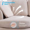 Mixoy Contemporary Minimalist Curved L-Shaped Sectional Sofa with Chaise - Luxurious Upholstered Design, Dimensions: 41.3in x 89in x 31.8in