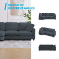 Mixoy Contemporary Minimalist Curved L-Shaped Sectional Sofa with Chaise - Luxurious Upholstered Design, Dimensions: 41.3in x 89in x 31.8in