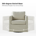 Erkenbald Contemporary 360-Degree Swivel Chair with Removable Slipcover by HULALA HOME
