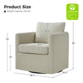 Erkenbald Contemporary 360-Degree Swivel Chair with Removable Slipcover by HULALA HOME