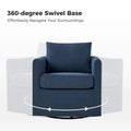 Erkenbald Contemporary 360-Degree Swivel Chair with Removable Slipcover by HULALA HOME