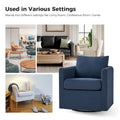 Erkenbald Contemporary 360-Degree Swivel Chair with Removable Slipcover by HULALA HOME