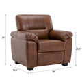 Modern Fort Faux Leather Accent Chairs for Living Room Upholstery