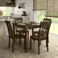 Denhour DH Basic Traditional Solid Wood 5-Piece Dining Set