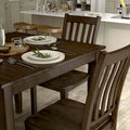 Denhour DH Basic Traditional Solid Wood 5-Piece Dining Set