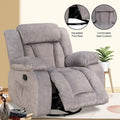 Upholstered Recliner with Rocking and Swiveling Features