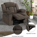 Upholstered Recliner with Rocking and Swiveling Features