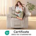 Upholstered Recliner with Rocking and Swiveling Features