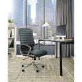 Executive High-Back Faux Leather Chair with Chrome Base and Detachable Sleeves