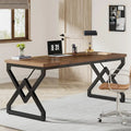 Executive Desk – Large Modern Office Workstation with Thick Wood Top