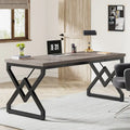 Executive Desk – Large Modern Office Workstation with Thick Wood Top