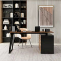 54.3-Inch Corner Computer Desk for Home Office with Drawers and Cabinet