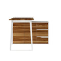 Modern L-Shaped Desk with Storage Cabinet & Drawers