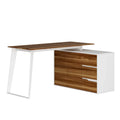 54.3-Inch Corner Computer Desk for Home Office with Drawers and Cabinet