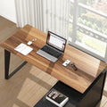 54.3-Inch Corner Computer Desk for Home Office with Drawers and Cabinet