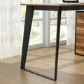 Modern L-Shaped Desk with Storage Cabinet & Drawers