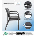 Boss Office Products Antimicrobial Guest Chair for Big and Tall Individuals