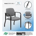Boss Office Products Antimicrobial Guest Chair for Big and Tall Individuals
