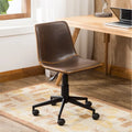 Roundhill Furniture Cesena 360° Swivel Office Chair with Faux Leather and Air Lift