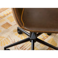 Roundhill Furniture Cesena 360° Swivel Office Chair with Faux Leather and Air Lift