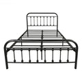 Complete Metal Platform Bed Frame with Integrated Headboard