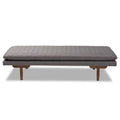 Marit Upholstered Wood Daybed in Mid-Century Modern Style