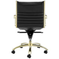 Swivel Office Chair with Upholstered Seat Armrests and Rolling Base