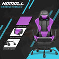 Ergonomic Gaming Chair with Footrest - Ideal for Desk Use