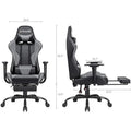 Ergonomic Gaming Chair with Footrest - Ideal for Desk Use