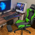 Ergonomic Gaming Chair with Footrest - Ideal for Desk Use