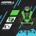 Ergonomic Gaming Chair with Footrest - Ideal for Desk Use
