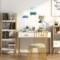 Contemporary Writing Desk with 2 Drawers for Bedroom and Home Office